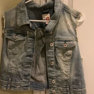 Jean Jacket Cropped Sleeveless
